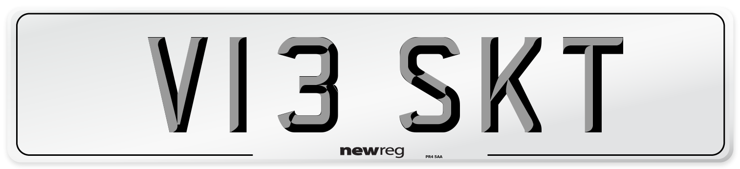 V13 SKT Number Plate from New Reg